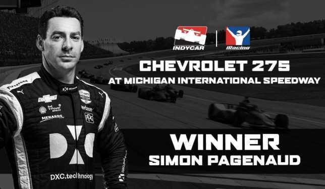 IndyCar: Пажено выиграл виртуальную гонку в Мичигане